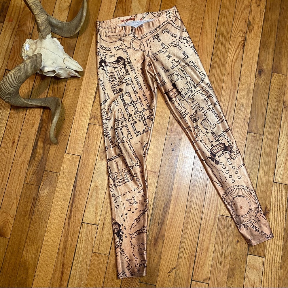 Black Milk Marauders Map Harry Potter Leggings